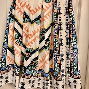 High Waist Tribal Print Skirt
